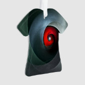Red Swirl Artistic Modern Abstrakt Art Pattern #19 Ornament (Vorderseite)