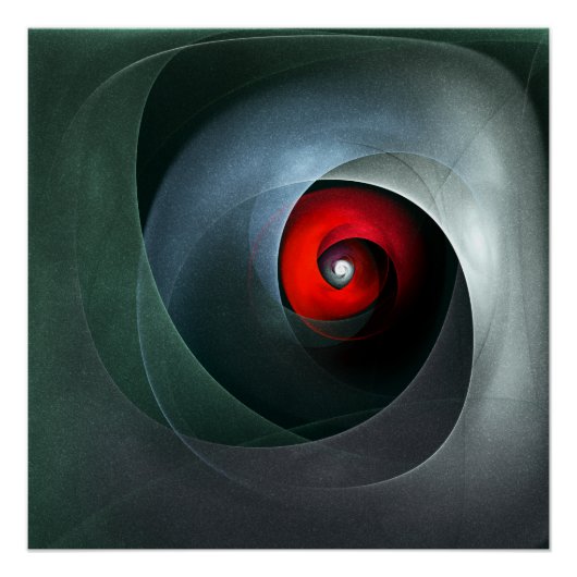 Red Swirl Artistic Modern Abstrakt Art Pattern #19 Poster (Vorderseite)
