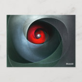 Red Swirl Artistic Modern Abstrakt Art Pattern #19 Postkarte (Rückseite)