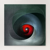 Red Swirl Artistic Modern Abstrakt Art Pattern #19 Puzzle (Horizontal)