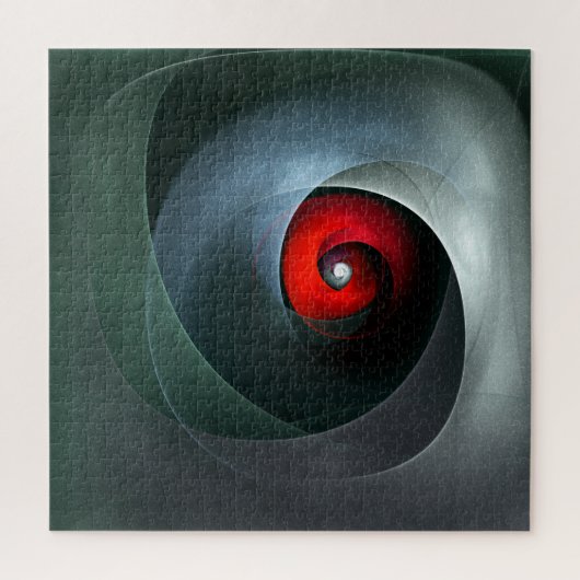 Red Swirl Artistic Modern Abstrakt Art Pattern #19 Puzzle (Vertikal)