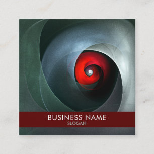 Red Swirl Artistic Modern Abstrakt Art Pattern #19 Quadratische Visitenkarte