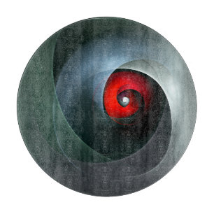 Red Swirl Artistic Modern Abstrakt Art Pattern #19 Schneidebrett