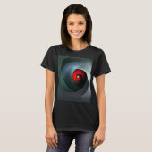 Red Swirl Artistic Modern Abstrakt Art Pattern #19 T-Shirt (Vorne ganz)