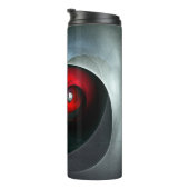 Red Swirl Artistic Modern Abstrakt Art Pattern #19 Thermosbecher (Nach rechts gedreht)
