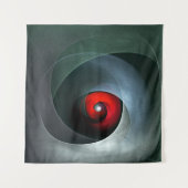 Red Swirl Artistic Modern Abstrakt Art Pattern #19 Wandteppich (Vorderseite (Horizontal))