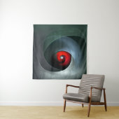Red Swirl Artistic Modern Abstrakt Art Pattern #19 Wandteppich (Beispiel (Horizontal))