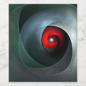 Red Swirl Artistic Modern Abstrakt Art Pattern #19 Weinetikett (Einzelnes Label)