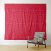 Red Swirl Design Tapestry Wandteppich (Beispiel (Horizontal))