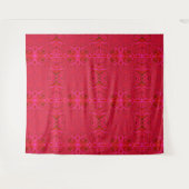 Red Swirl Design Tapestry Wandteppich (Vorderseite (Horizontal))
