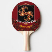 Red Swirl: Dynamic Power & "Nice Day" Fractal Gear Tischtennis Schläger (Vorderseite)