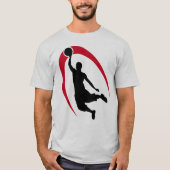Red Swoosh Basketball Slam Dunk T-Shirt (Vorderseite)
