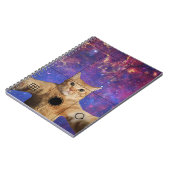 Red Tabby Cat Selfie im Weltraum Notizblock (Linke Seite)