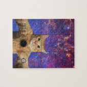 Red Tabby Cat Selfie im Weltraum Puzzle (Horizontal)