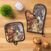 RED TAED HAWK OFENHANDSCHUH & Topflappen-Set (Oben Unten)