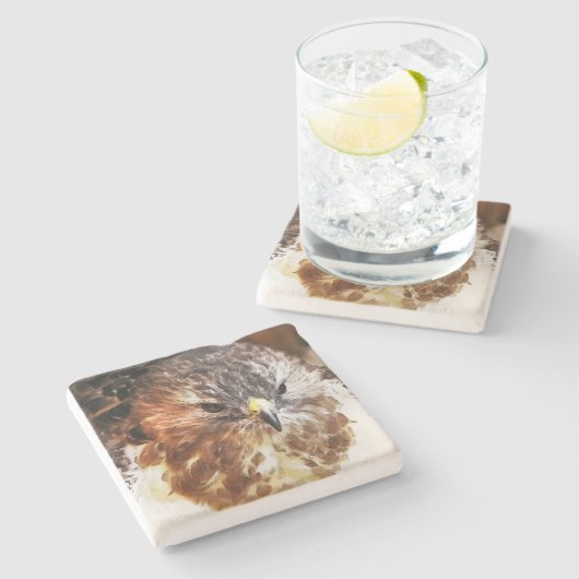 RED TAED HAWK STEINUNTERSETZER (Seitenansicht)