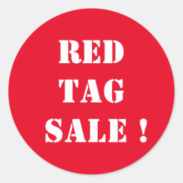 Red Tag Sale für kleine Unternehmen Runder Aufkleber
