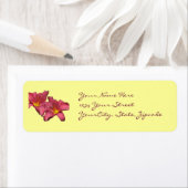 Red Taglilie Address Label (Insitu)