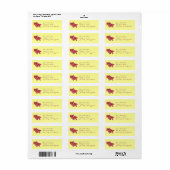 Red Taglilie Address Label (Vorne)