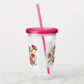 Red Taglilie Bouquet Acryltrinkbecher (Links)