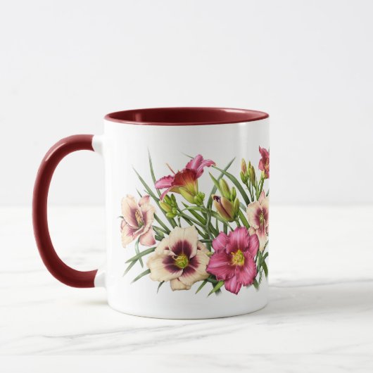Red Taglilie Bouquet Tasse (Links)