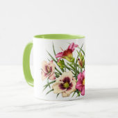 Red Taglilie Bouquet Tasse (Vorderseite Links)