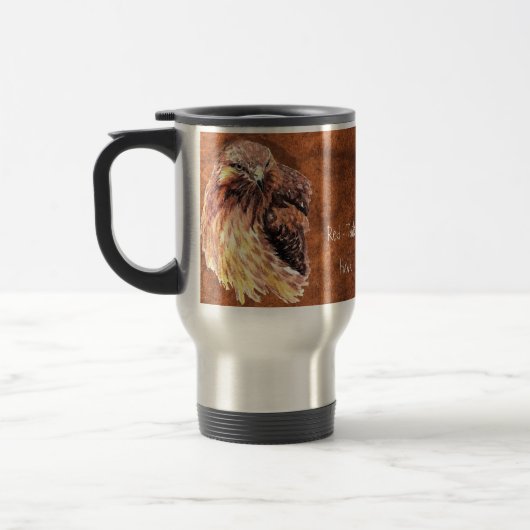 Red Tail Hawk - Bird-Tasse Reisebecher (Links)