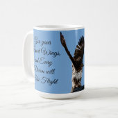 Red-Tail Hawk fliegen inspirierend Kaffeetasse (Vorderseite Links)