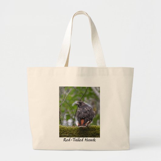 Red-Tail Hawk Jumbo Stoffbeutel (Vorne)