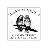 Red Tail Hawk Lovebirds Snow Bird-Adresse Gummistempel (Prägung)