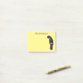 Red-tailed black cockatoo bird cartoon  post-it klebezettel (Auf Schreibtisch)