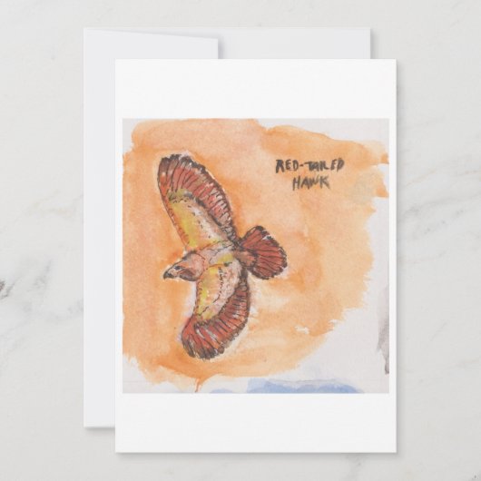 Red-tailed hawk Greeting Card Einladung (Vorderseite)
