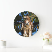 Red Tailing Hawk Große Wanduhr (Zuhause)