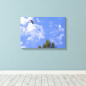 Red Tailing Hawk Wrapped Canvas Leinwanddruck (Insitu (Holzboden))