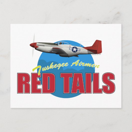 Red Tails Tuskegee Airmen Postkarte (Vorderseite)