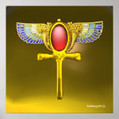 RED TALISMAN/ÄGYPTIAN WINGING ANKH AND CORNUCOPIA POSTER (Vorne)