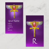 RED TALISMAN/ÄGYPTIAN WINGING ANKH with CORNUCOPIA Visitenkarte (Vorne/Hinten)