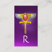 RED TALISMAN/ÄGYPTIAN WINGING ANKH with CORNUCOPIA Visitenkarte (Rückseite)