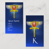 RED TALISMAN/ÄGYPTIAN WINGING ANKH with CORNUCOPIA Visitenkarte (Vorne/Hinten)