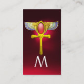 RED TALISMAN/ÄGYPTIAN WINGING ANKH with CORNUCOPIA Visitenkarte (Rückseite)