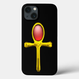 RED TALISMAN /GOLD EGYPTIAN ANKH Case-Mate iPhone HÜLLE