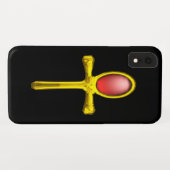 RED TALISMAN /GOLD EGYPTIAN ANKH Case-Mate iPhone HÜLLE (Rückseite (Horizontal))