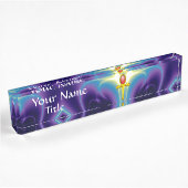 RED TALISMAN, Lila Blue Namensplakette