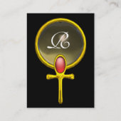 RED TALISMAN RUBY MONOGRAM hellgelb Visitenkarte (Rückseite)