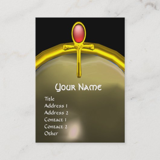 RED TALISMAN RUBY MONOGRAM hellgelb Visitenkarte (Vorderseite)