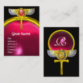 RED TALISMAN/WINGSCARAB ANKH UND CORNUCOPIA VISITENKARTE (Vorne/Hinten)