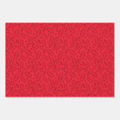 Red Tampon Pad Muster des ersten Party Geschenkpapier Set (Vorderseite 3)