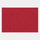 Red Tampon Pad Muster des ersten Party Geschenkpapier Set (Vorderseite)