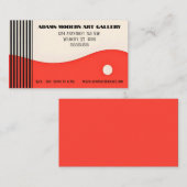 Red Tan Black Avant-Garde Moderne Kunst Visitenkarte (Vorne/Hinten)