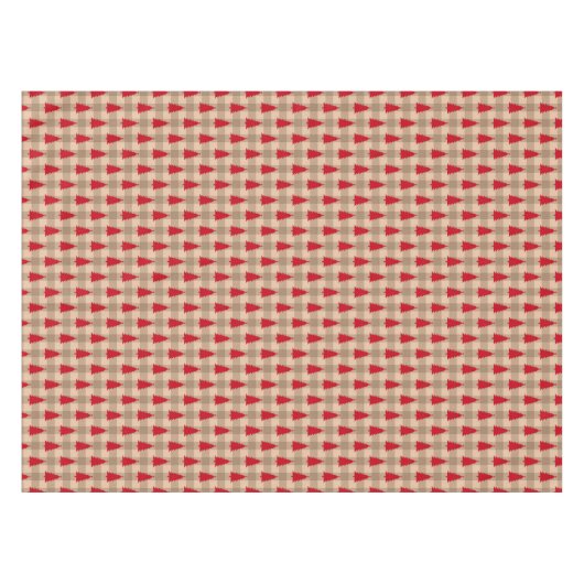 Red Tan Buffalo Karierte Weihnachtsbaumen Urlaub Tischdecke (Vorderseite (Horizontal))